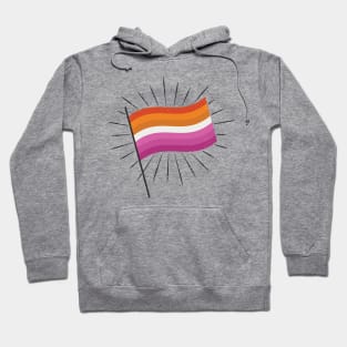 Retro Lesbian Pride Flag Hoodie